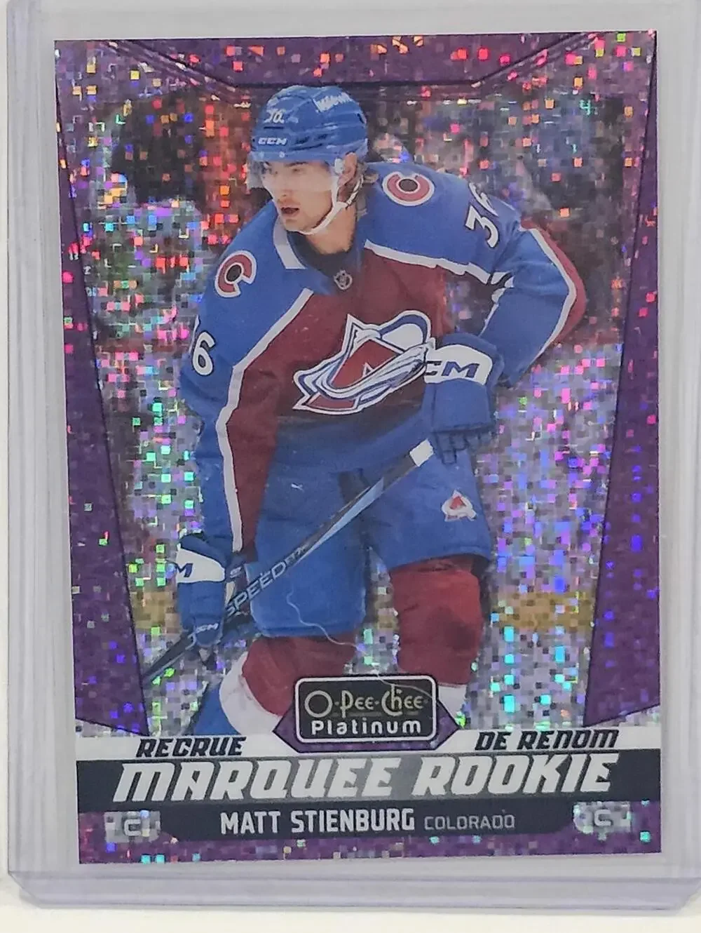 2024-25 O-Pee-Chee Platinum Matt Stienburg Marquee Rookie - Violet Pixels /299